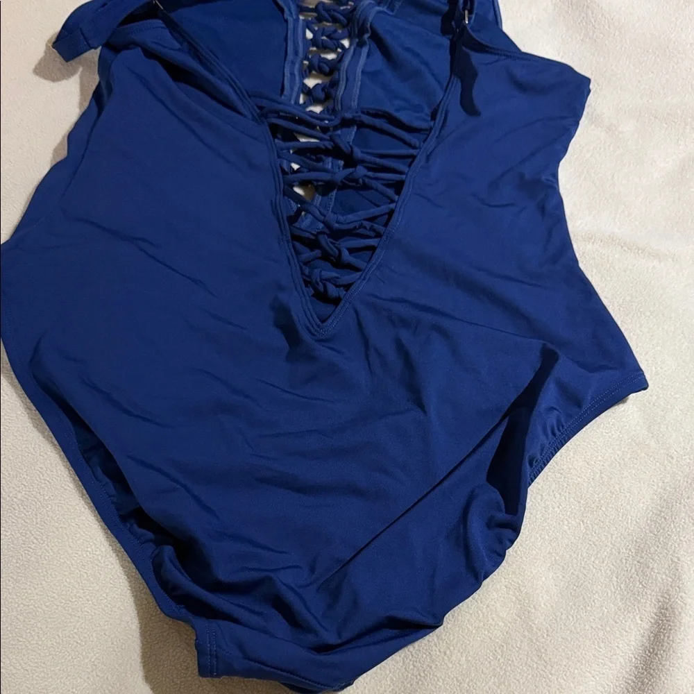 Lilly Pulitzer Navy Crisscross One-Piece Swimsuit